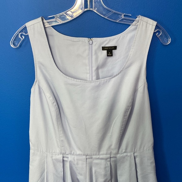ANN TAYLOR Light Blue Cotton Sleeveless Dress Sz 4 - Picture 2 of 13